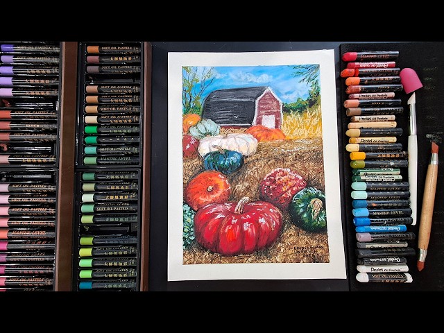 Pumpkin Oil Pastel (timelapse)