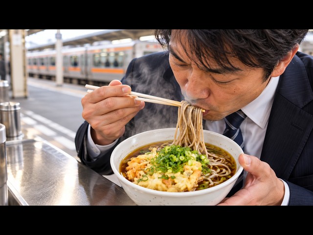 Soba on a Japanese Train Platform | Fujimi Soba, Shizuoka Station