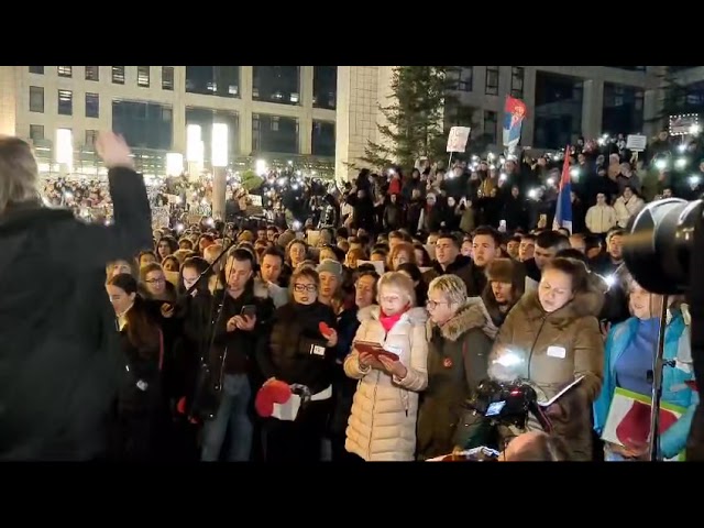 Vostani Serbije na blokadi Mosta slobode (1.02.2025.)