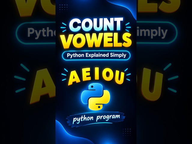 Count Each Vowel in a String Using Python | Python Explained Simply #Shorts