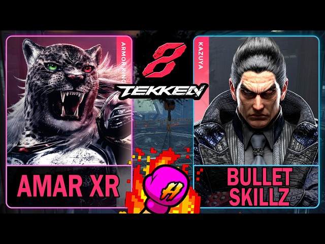 鉄拳8  Amar XR (アーマーキング / ARMOR KING) VS Bullet Skillz (三島 一八 / KAZUYA)🥊Tekken 8 🥊TK8🥊#鉄拳