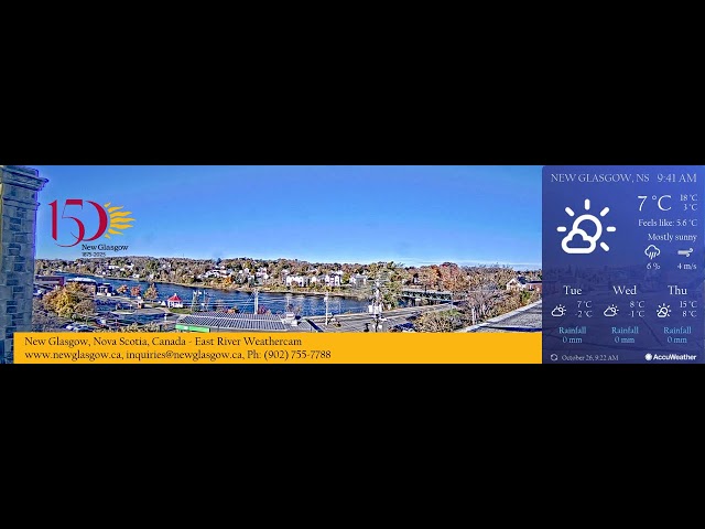New Glasgow, Nova Scotia, Canada - East River Weathercam