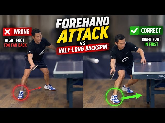 How to Attack Half-Long Backspin | Why Right Foot First?