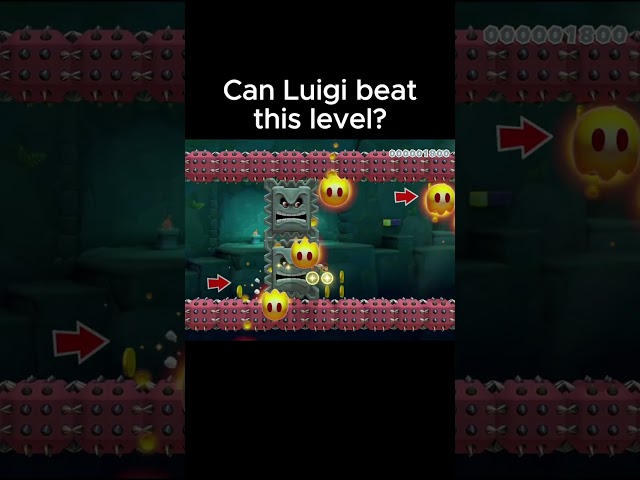 Can Luigi Beat This Hard Level in Super Mario Maker 2 #mario #nintendoswitch #nintendo