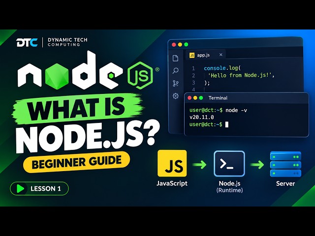 Lesson 1: Node.js Introduction for Beginners | What Is Node.js, Installation & First Script