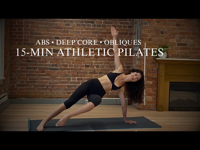 15-Min Athletic Abs Pilates Workout | Deep Core & Obliques | No Equipment