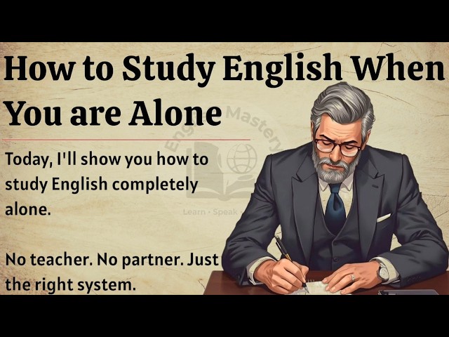 How to Learn English Alone || From Alone to Fluency || Graded Reader || Improve Your English Fluency