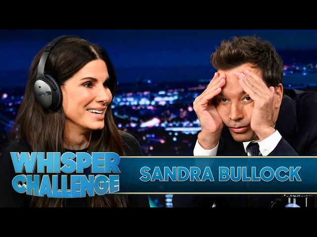 Whisper Challenge with Sandra Bullock | The Tonight Show Starring Jimmy Fallon