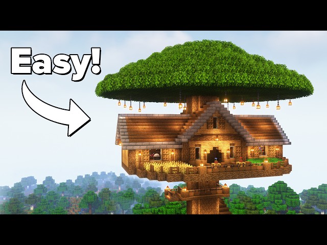 Minecraft: How to Build a Survival Treehouse | Tutorial🏠