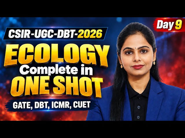 Ecology ONE SHOT | CSIR-UGC-DBT Life Science | Unit 9 | Dr. Manisha Verma | Dec 2026|Navami Special|