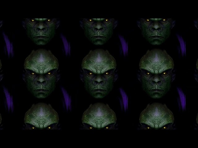 Monster Face Matrix Halloween VJ Loop | Monster Visuals for DJ Sets and LED Walls