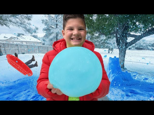 ULTIMATE SNOW DAY CHALLENGE! ⛄️ Blue Snow & Sledding Fails with Caleb and Friends!