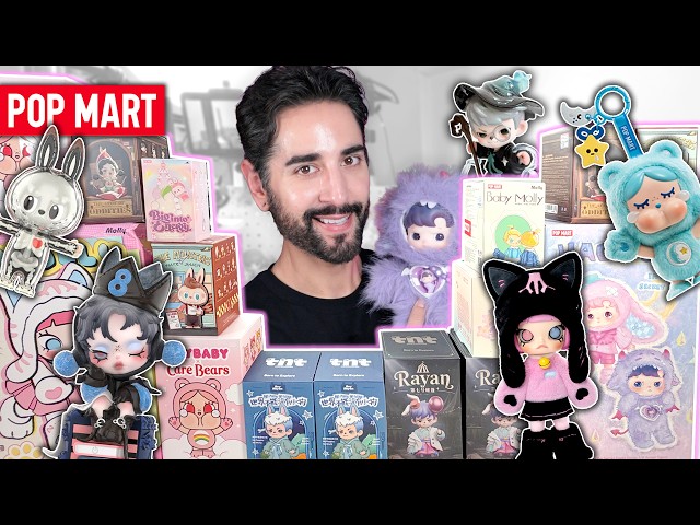 UNBOXING RANDOM BLIND BOXES! Pop Mart, SKULLPANDA, LABUBU, Molly, Azura, Dimoo 💜