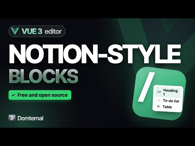 Notion-Style Rich Text Editor in Vue 3 (2026): Tutorial in 6 Steps