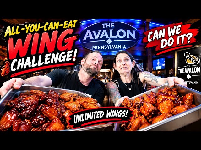 🔥 ALL-YOU-CAN-EAT WING CHALLENGE! 🍗 UNLIMITED WINGS at The Avalon! Molly Schuyler eats. ~ mom v food