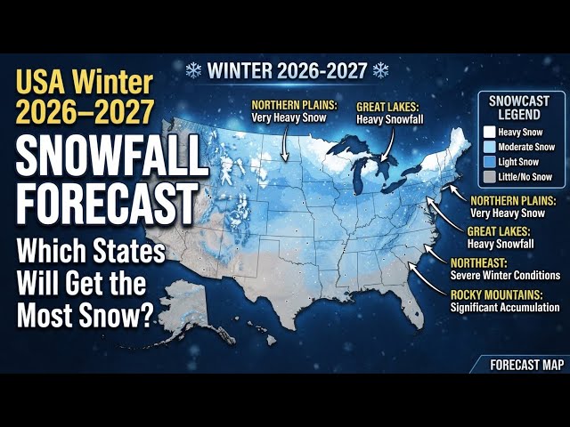 🇺🇸 USA Winter 2026–2027 Snowfall Forecast: Which States Will Get the Most Snow?