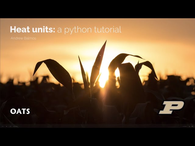 Heat Units: a python tutorial