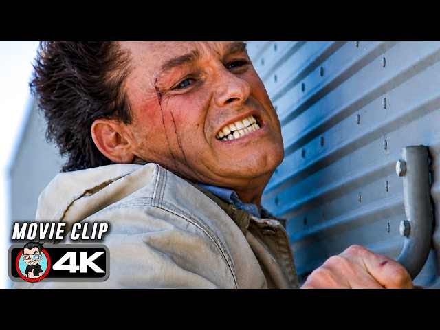 Breakdown (1997) – Kurt Russell's Insane Truck-Hanging Stunt (4K)