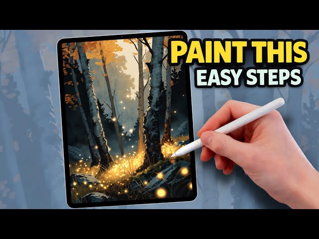 Paint an Enchanted Autumn Forest in Procreate | Easy Step-by-Step Tutorial