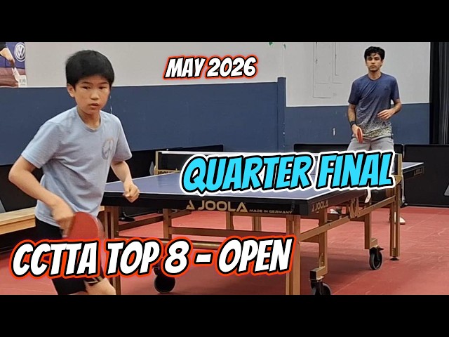 13 Year Old Boy vs Runner-Up in Quarterfinal! 😱 (CCTTA TOP 8) OPEN   #tabletennis