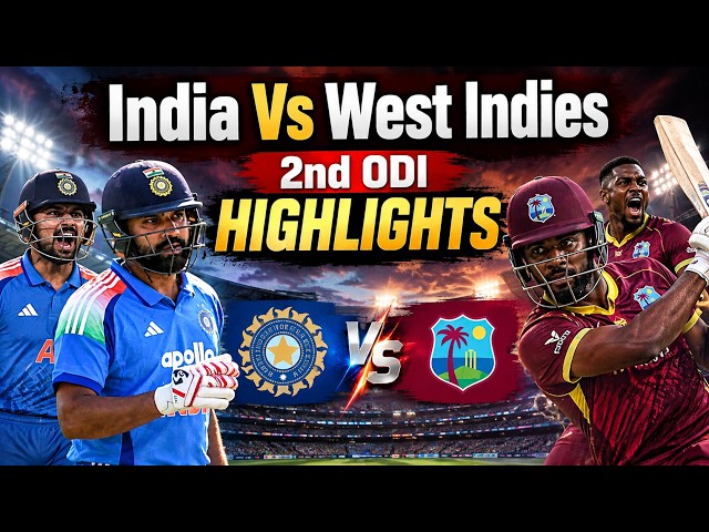 India vs West Indies 2nd ODI Highlights | IND vs WI Full Match HIGHLIGHTS | Rohit | Kohli