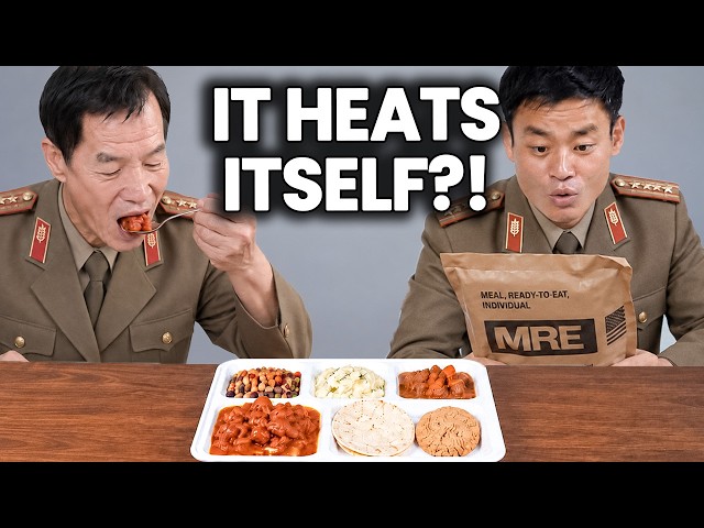 North Korean Tank Commanders Try US Military MRE for the First Time