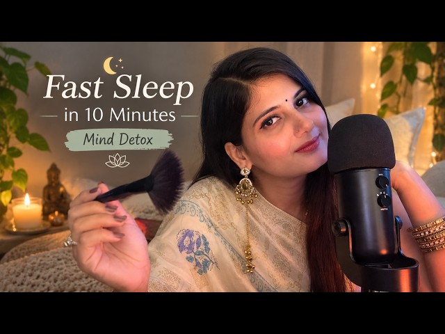 Fall Asleep Fast  in 10 minutes 😴 | Deep Brushing with Mind Detox ASMR for Stress| Anxiety.
