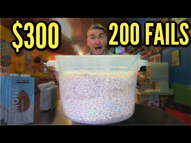 $300 MASSIVE CEREAL CHALLENGE | VIRAL FOOD CHALLENGE | One Bowl Cereal Challenge
