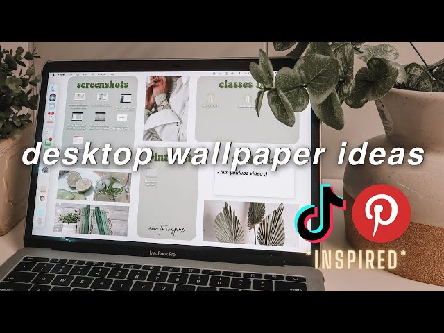 LAPTOP DESKTOP WALLPAPER IDEAS| tiktok, macbook customization, background, aesthetic, canva tutorial