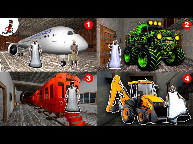Funny Granny 1 2 3 4 5 All Vehicles Escape 