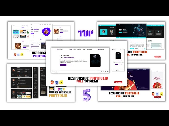 Master Frontend Web Development With 5 Real World Portfolios using html css js Beginners to Advanced
