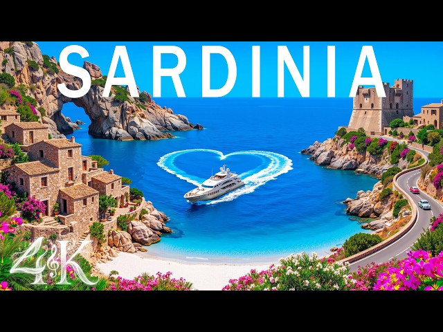 Sardinia 4K 🇮🇹 | Turquoise Beaches, Mediterranean Coast & Deep House Island Escape