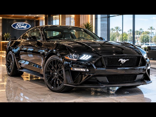 2027 Ford Mustang EcoBoost Revealed? | Stunning Black Muscle Car, Interior & Exterior Review!