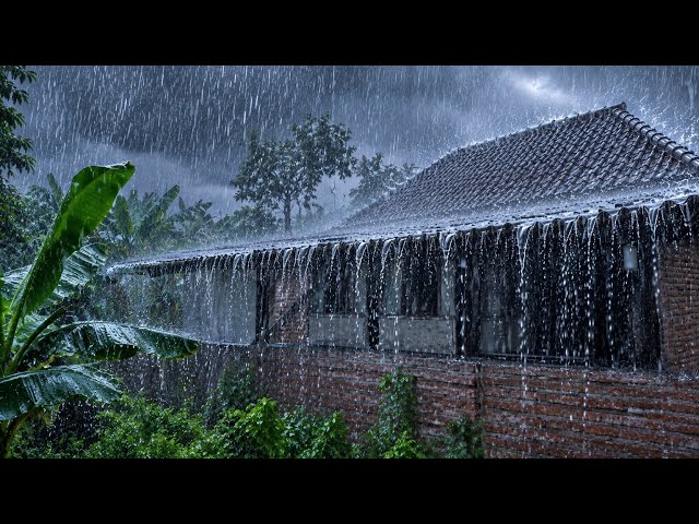 Fall Asleep in 3 Minutes 🌧️ Heavy Rain & Powerful Thunder on a Tin Roof