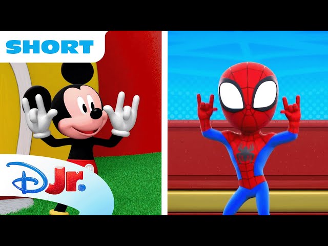 Mickey Mouse and Spidey Dance Together! ❤️🕸️ | Mickey+ Shorts | @disneyjr