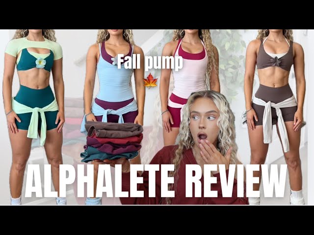 New ALPHALETE fall pump drop try on haul & HONEST Review | glute lifting shorts? code BAILEY