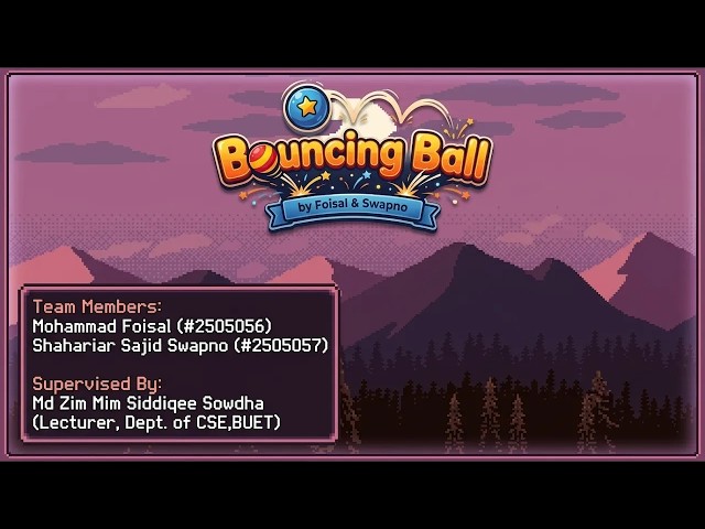 Bouncing Ball Gameplay | C & Raylib | CSE 102 | L1T1 | CSE, BUET