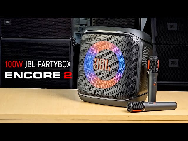 100W JBL PartyBox Encore 2 Portable Party Speaker with 2 Mics | Unboxing