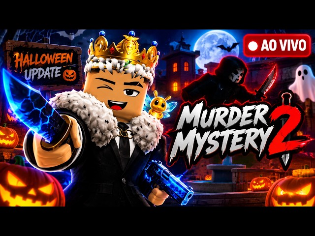 Murder Mystery 2 AO VIVO 🎃🔪 ATUALIZAÇÃO DE HALLOWEEN! | Roblox #roblox #aovivo #mm2