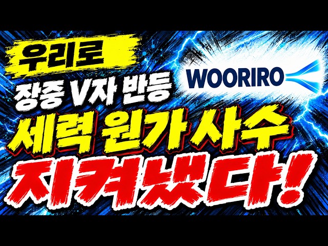 [Wooriro Stock Outlook] Intraday V-shaped Rebound, Market Makers Defended Their Cost Basis!