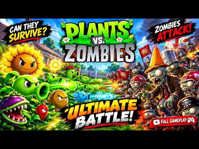 🌻 PLANTS vs ZOMBIES 🔥 THE CRAZIEST BATTLE EVER! 😱 | Can Plants Survive? 🧟‍♂️