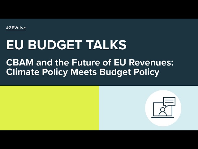 #ZEWlive „EU Budget Talks – CBAM and the Future of EU Revenues: Climate Policy Meets Budget Policy“