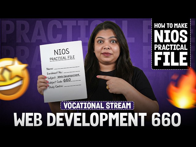 NIOS Class 12 Web Development 660 Practical File | NIOS Web Development 660 Practical File