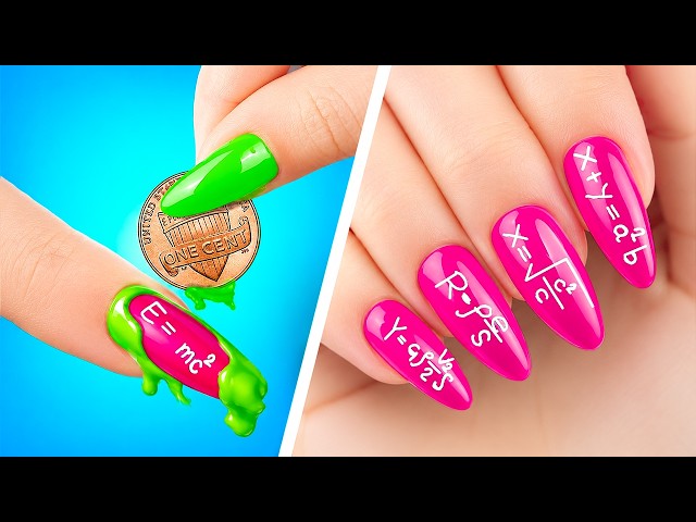 100 CRAZY Nail Hacks to Try in College! DIY