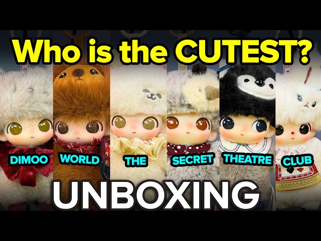 DIMOO The Secret Theatre Club POP MART Unboxing Complete Set of 6 Popmart Plush Keychain Pendant