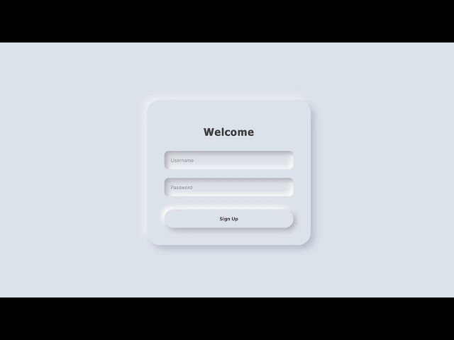 How To Create Neumorphic Registration Form With HTML & CSS