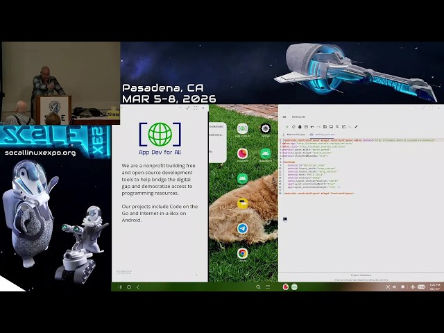 Developing full-strength Android apps on Android phones, offline