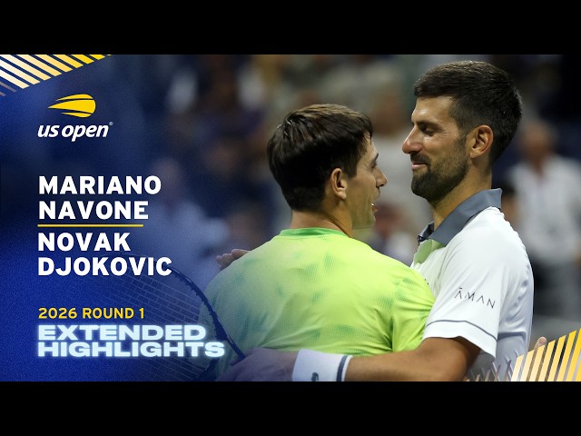 Mariano Navone vs. Novak Djokovic Extended Highlights | 2026 US Open Round 1