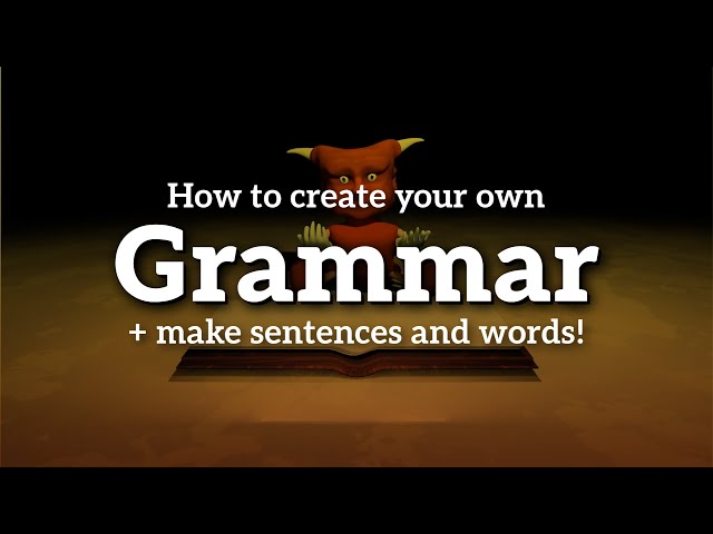 How Grammar Works in Conlangs 📚 Tutorial for Beginners
