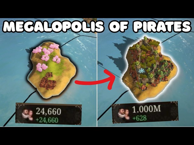 Turning An UNSETTLED ISLAND Into A Million People MEGALOPOLIS PIRATE HAVEN In EU5